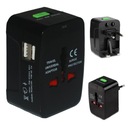 РОЗЕТКА АДАПТЕР-ПРЕОБРАЗОВАТЕЛЬ МИР ЕС Великобритания США +USB