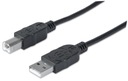 USB-кабель Manhattan USB A/USB B, 1 м, USB 2.0, черный