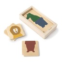 Drevené puzzle v krabici Zvieratká Trixie Baby Materiál drevo