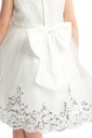 Elegantné šaty pre dievčatá Amy biela, 104 Vek dieťaťa 11 rokov +