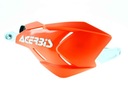 Поручни Acerbis X — заводские, с оранжевым алюминиевым сердечником.