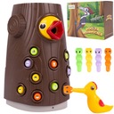 GRA MAGNETYCZNA ZRĘCZNOŚCIOWA NAKARM DZIĘCIOŁA ZŁAP ROBACZKA MONTESSORI