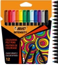МАРКЕРНЫЕ РУЧКИ BIC INTENSITY UP MARKER PENS SCHOOL ART MARKERS 12 ЦВЕТОВ