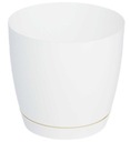 Цветочный горшок с подставкой Toscana 13, круглый, белый