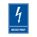 Tabliczka Informacyjna Miejsce Pracy 30x20 PCV 1mm