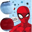 Kocyk dziecięcy z miękkiego coralu PUSZYSTY KOC Spiderman niebieski