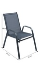 Набор из 2 стульев - современный садовый стул из графитового металла.