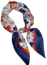 ШАРФ ЖЕНСКИЙ, платок на шею, СВЕТ, разноцветный шарф с цветами, 70х70 СМ.