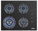 ГАЗОВАЯ варочная панель с 4-мя конфорками ЧУГУННАЯ РЕШЕТКА ВОК СТЕКЛЯННАЯ