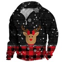 Bluza Boże Narodzenie rok Santa Claus męski sweter z kapturem kurtka z nad