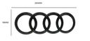 EMBLEMA LOGOTIPO AUDI Q7-4L Q3-8U Q5-8R NEGRO LUSTRE 