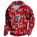 Bluza Boże Narodzenie rok Santa Claus męski sweter z kapturem kurtka z nad Rozmiar 3XL