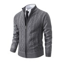 Elegantný pánsky teplý sveter rozopínateľný na zips Značka bez marki