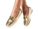 ЖЕНСКИЕ БЛЕСТЯЩИЕ ЗОЛОТЫЕ МОКАСИНЫ НА ПЛОСКОЙ ПЛОСКОЙ ПЛОСКОЙ ПЛОСКОСТИ МОДНЫЕ ДЕКОРАЦИОННЫЕ ЛЕГКИЕ ТУФЛИ размер 39