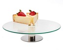ТАРЕЛКА для торта вращающаяся, СТЕКЛО + СТАЛЬ, 30 см