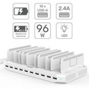 Зарядная станция Unitek 10 x USB 2,4 А 96 Вт