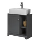 SoBuy BZR38-DG Skrinka do kúpeľne Kúpeľňové skrinky pod umývadlo Farba nábytku odtiene sivej