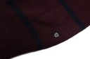 BUGATTI Pánsky bordový sveter Pruhovaná mikina Logo veľ. L XL Veľkosť L