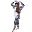 ZEBRA PIŻAMA Kigurumi Onesie Przebranie Kombinezon Kostium M 155-164