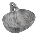 РАКОВИНА GABA НА СТОЛЕШНЕ, СЕРЫЙ МРАМОР, СЕРЫЙ КАМЕНЬ, РАЗМЕЩЕНА НА СТОЛЕШНЕЕ ESTIVA