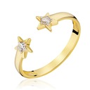 Zlatý prsteň 585 (14K) Zirkón hviezdičky Materiál zlato
