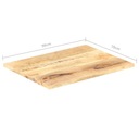 Blat stołu, lite drewno mango, 25-27 mm, 90x70 cm Materiał drewno