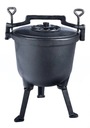 Казан чугунный, Венгерский ОХОТНИЧИЙ ГОРШОК, ВЫПЕЧКА, для костра ГРИЛЬ - 8л