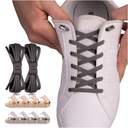 Шнурки эластичные, шнурки без завязок, плоские, 100 см, серые