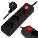 MOCNA LISTWA ZASILAJĄCA PRZEDŁUŻACZ 3 GNIAZDA 1,5M