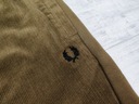 FRED PERRY CORD TAPERED LEG JOGGERS IN TAN PÁNSKE MENŠIE NOHAVICE veľ. M Strih baggy/joggery