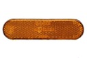 Отражатель боковой, универсальный, овальный, оранжевый, 96х24 мм.