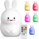 LAMPKA NOCNA DLA DZIECI KRÓLIK KOLOROWA LED PILOT