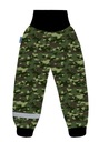 SPODNIE Dla dzieci SOFTSHEL OUTDOOR PRZECIWDESZCZOWE odblask moro camo r 92