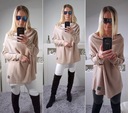 ДЖЕМПЕР OVERSIZE ТУНИКА ШЕРСТЯНОЙ ДЖЕМПЕР С ОТКРЫТЫМ ПЛЕЧОМ