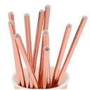 SŁOMKI papierowe RURKI do picia napoi jednorazowe RÓŻOWE ZŁOTO panieński