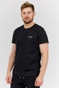 BALMAIN Čierne pánske tričko so zamatovým logom S Dominujúci vzor logo