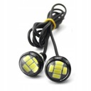 ŚWIATŁA DZIENNE OCZKA DIODY DRL 6 LED OCZKO OKRĄGŁE 2 SZT.