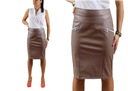 Эко -кожаные юбки с 2 ползунками капучино R.40