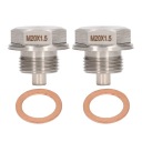2PCS МАГНІТНИЙ ФІШКА ЗЛИВНИЙ МАСТИЛА M20X1,5 MM СТАЛЬ НЕРЖАВІЙКА O6  (18124872997) фото min 13