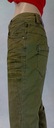 Zelené nohavice na gombíky vrecká Cecil 27/32 Odtieň kaki