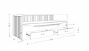 Rozkladacia posteľ matrac zásuvky biela HERMES Priestor na spanie 80x200