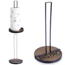 Подставка для кухонных бумажных полотенец, металл, черный, бумажные полотенца