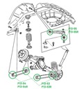 BLOQUE SILENCIOSO PALANCA DE POLIPROPILENO JEEP GRAND CHEROKEE WJ WG 