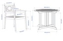 IKEA BONDHOLMEN Stôl + 4 stoličky s podrúčkami biela/béžová EAN (GTIN) 5906269950085