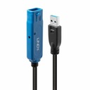 LINDY 43158 USB-кабель 8 м Синий Черный