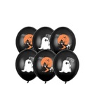 Balony czarne duszek 6 sztuk HALLOWEEN DUCH