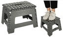 TABORET SKŁADANY STOŁEK ANTYPOŚLIZGOWY ODCIENIE SZAROŚCI 22CM