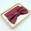 MUSZKA MUCHA BORDOWA MĘSKA ELEGANCKA + POSZETKA