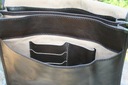 Pánska kožená taška cez rameno veľká čierna talianska A4 poštárka vintage A4 Dominujúci vzor bez vzoru