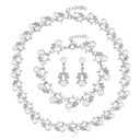 Свадебный комплект украшений Ожерелье Серьги Браслет